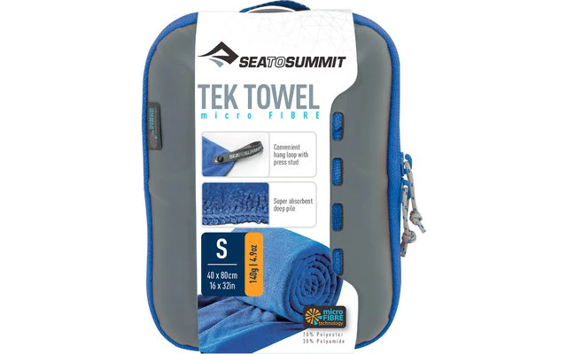 Sea To Summit TEK Frottee Mikrofaser Handtuch Small Grau 2 Sea To Summit TEK Frottee Mikrofaser Handtuch Small Grau – Bild 2