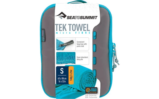 Sea To Summit TEK Frottee Mikrofaser Handtuch Small Grau 6 Sea To Summit TEK Frottee Mikrofaser Handtuch Small Grau – Bild 6