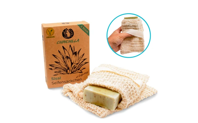 Chinchilla Seifensäckchen Set 2 Teilig Vegan 4 Chinchilla Seifensäckchen Set 2 Teilig Vegan – Bild 4