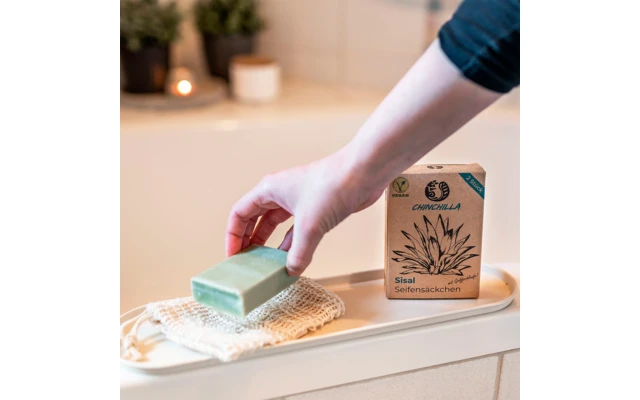 Chinchilla Seifensäckchen Set 2 Teilig Vegan 5 Chinchilla Seifensäckchen Set 2 Teilig Vegan – Bild 5